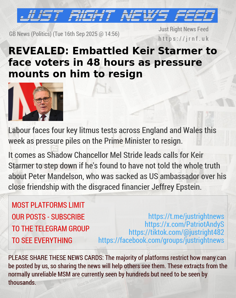 REVEALED: Embattled Keir Starmer to face voters in 48 hours as pressure mounts on him to resign