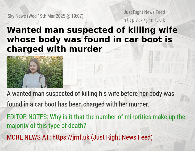 Wanted man suspected of killing wife whose body was found in car boot is charged with murder