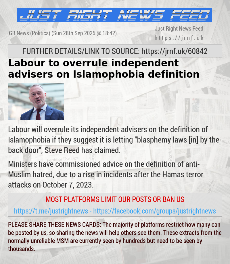 Labour to overrule independent advisers on Islamophobia definition