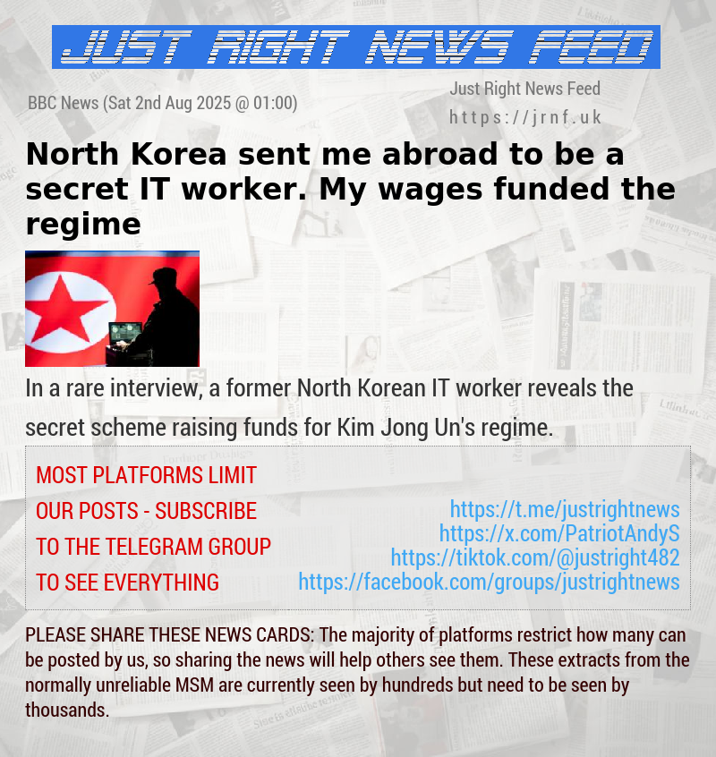 North Korea sent me abroad to be a secret IT worker. My wages funded the regime
