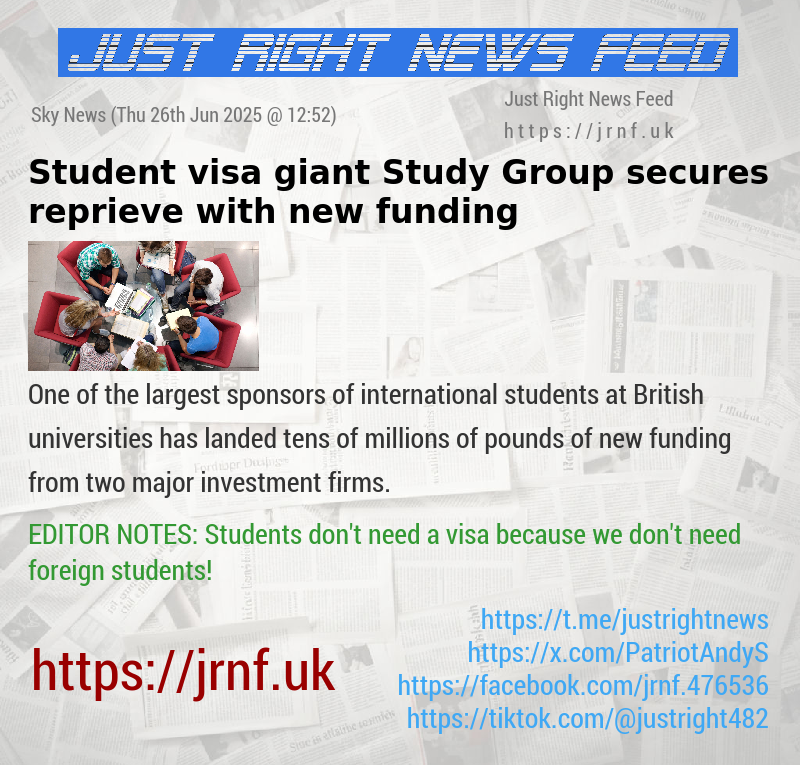 Student visa giant Study Group secures reprieve with new funding