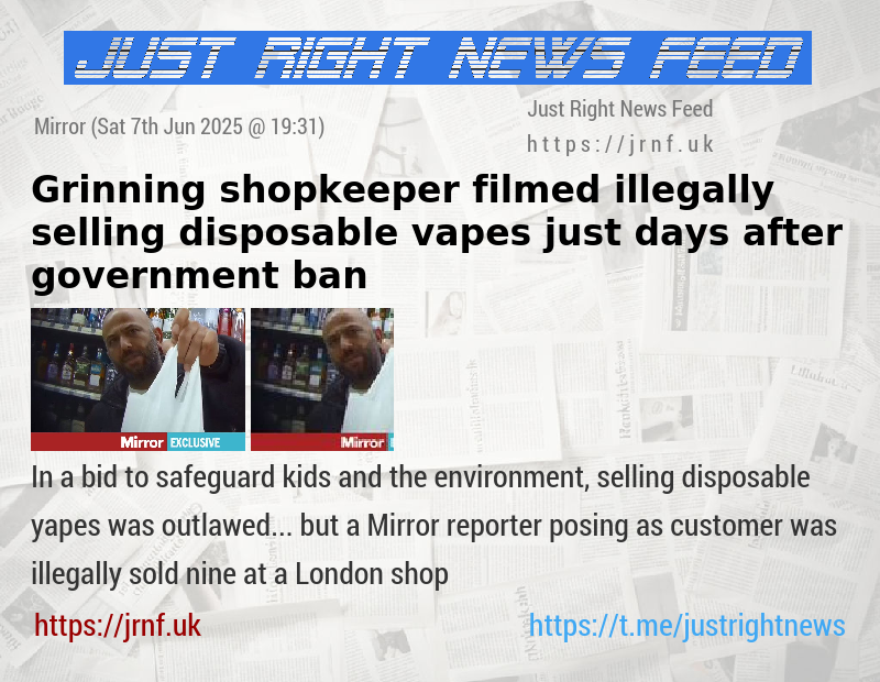 Grinning shopkeeper filmed illegally selling disposable vapes just days after government ban