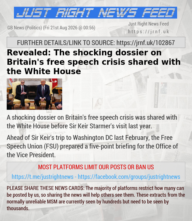 Revealed: The shocking dossier on Britain’s free speech crisis shared with the White House