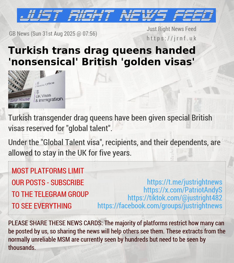 Turkish trans drag queens handed ’nonsensical’ British ’golden visas’