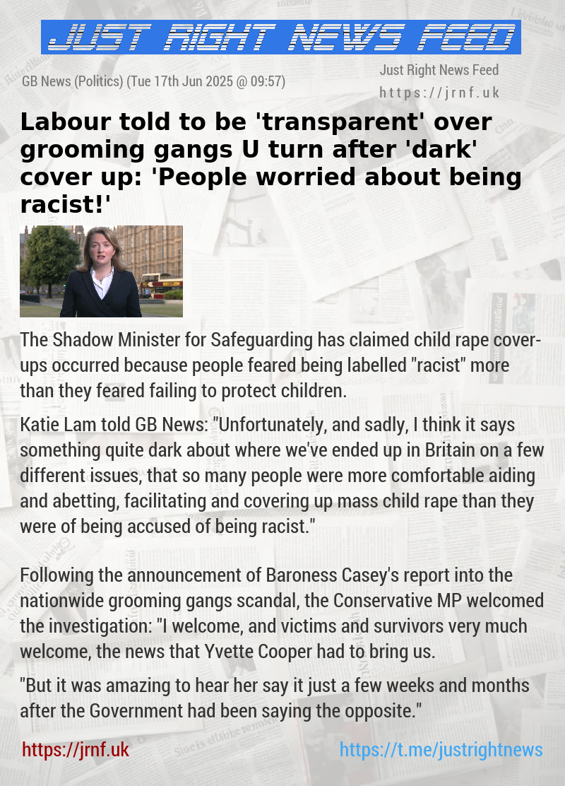 Labour told to be ’transparent’ over grooming gangs U—turn after ’dark’ cover up: ’People worried about being racist!’