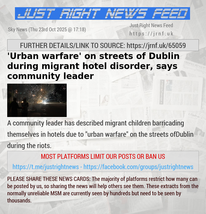 ’Urban warfare’ on streets of Dublin during migrant hotel disorder, says community leader