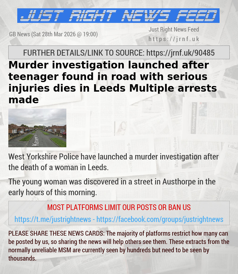 Murder investigation launched after teenager found in road with serious injuries dies in Leeds — Multiple arrests made