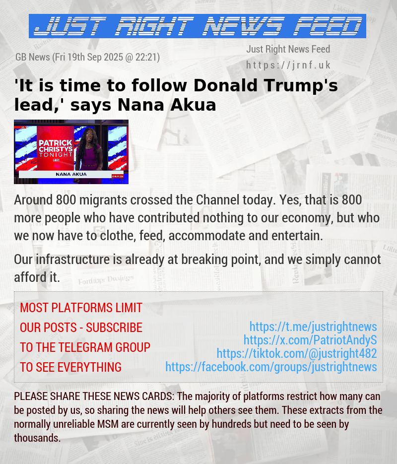 ’It is time to follow Donald Trump’s lead,’ says Nana Akua