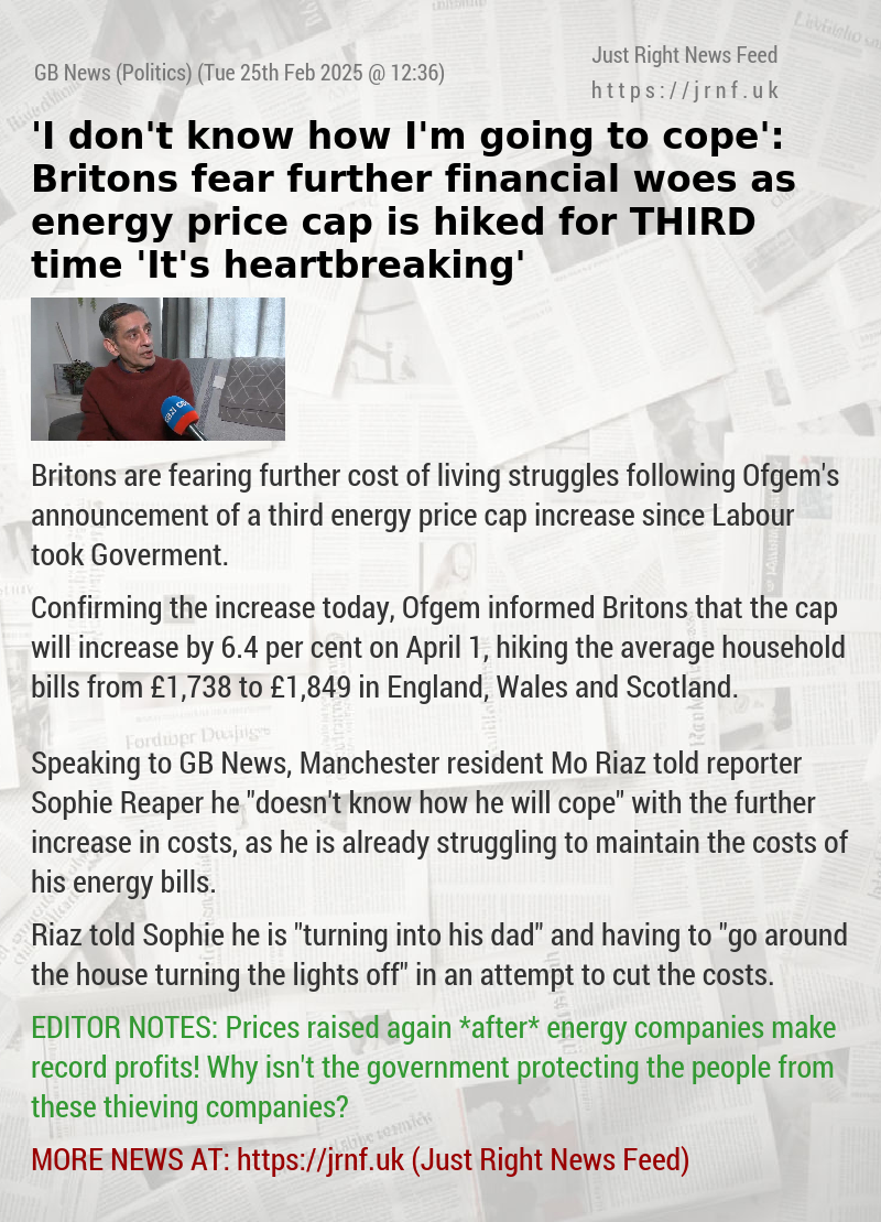 ’I don’t know how I’m going to cope’: Britons fear further financial woes as energy price cap is hiked for THIRD time — ’It’s heartbreaking’