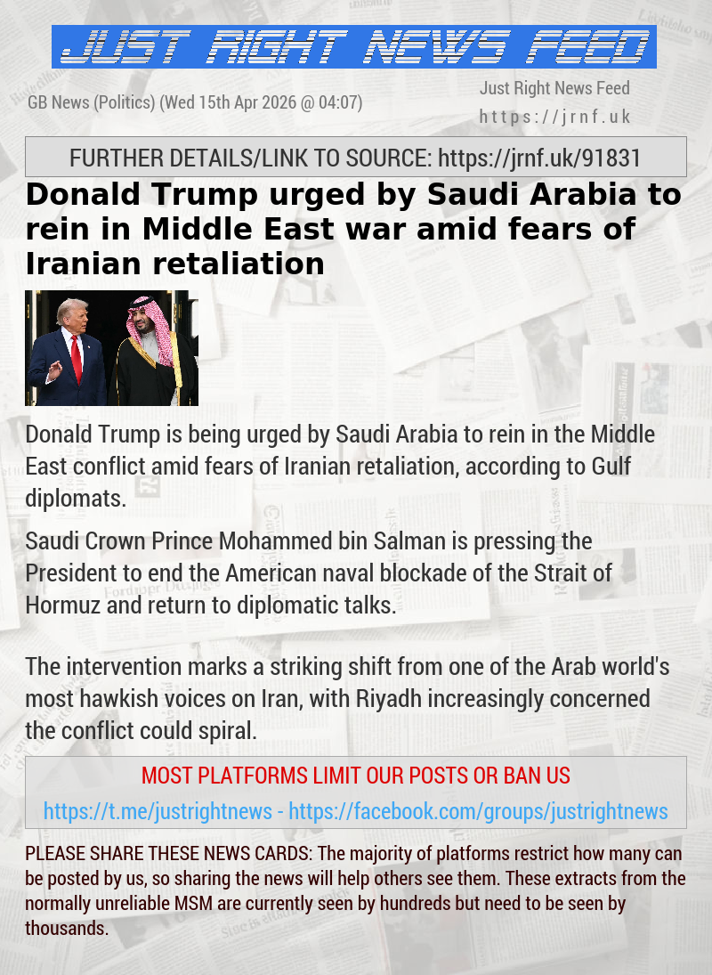 Donald Trump urged by Saudi Arabia to rein in Middle East war amid fears of Iranian retaliation