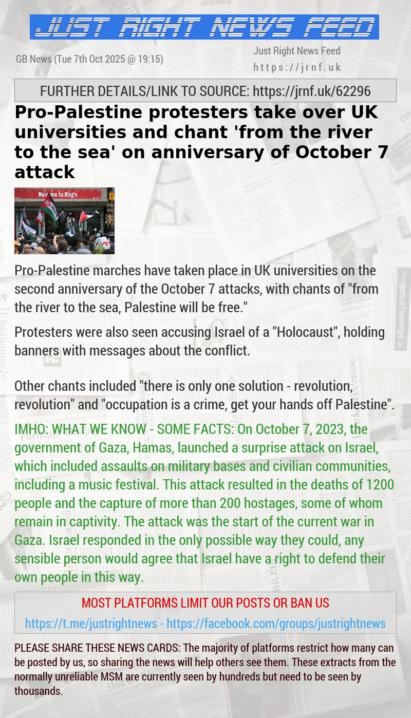 Pro—Palestine protesters take over UK universities and chant ’from the river to the sea’ on anniversary of October 7 attack
