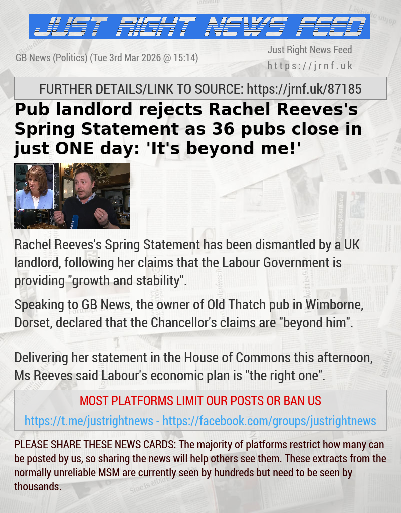 Pub landlord rejects Rachel Reeves’s Spring Statement as 36 pubs close in just ONE day: ’It’s beyond me!’