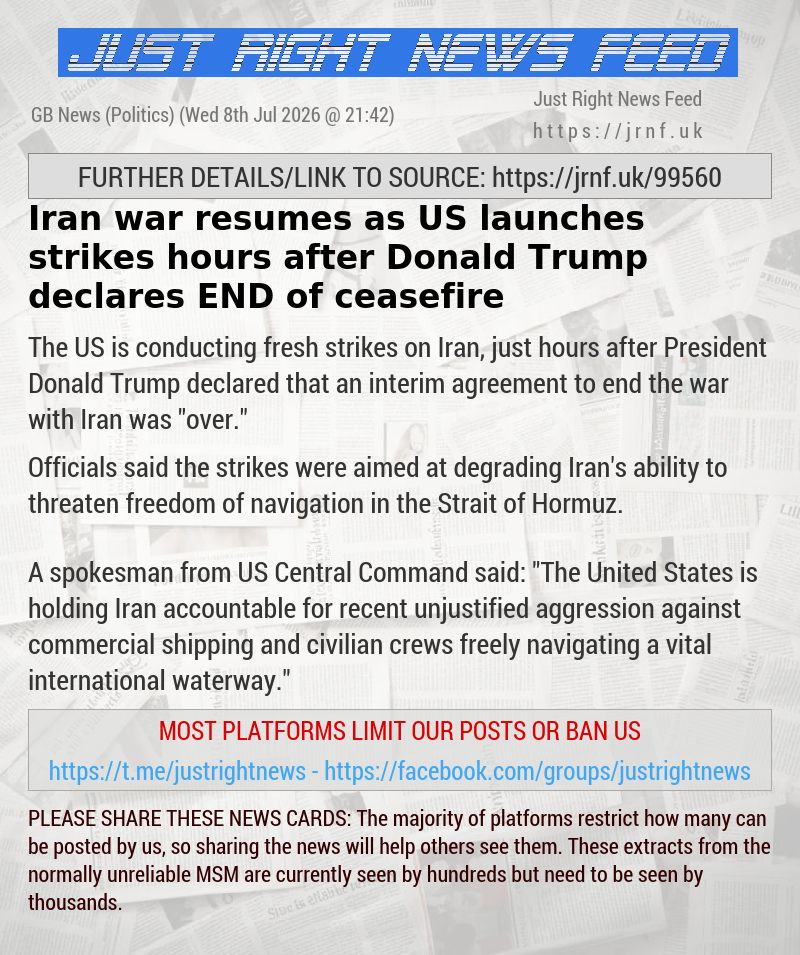 Iran war resumes as US launches strikes hours after Donald Trump declares END of ceasefire