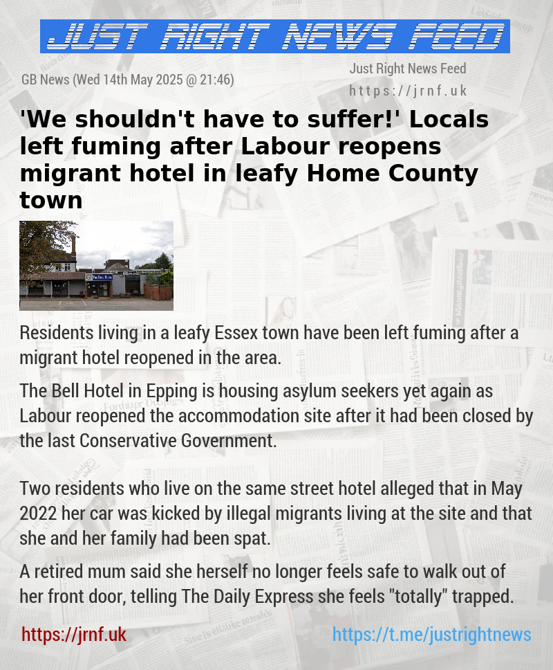 ’We shouldn’t have to suffer!’ Locals left fuming after Labour reopens migrant hotel in leafy Home County town