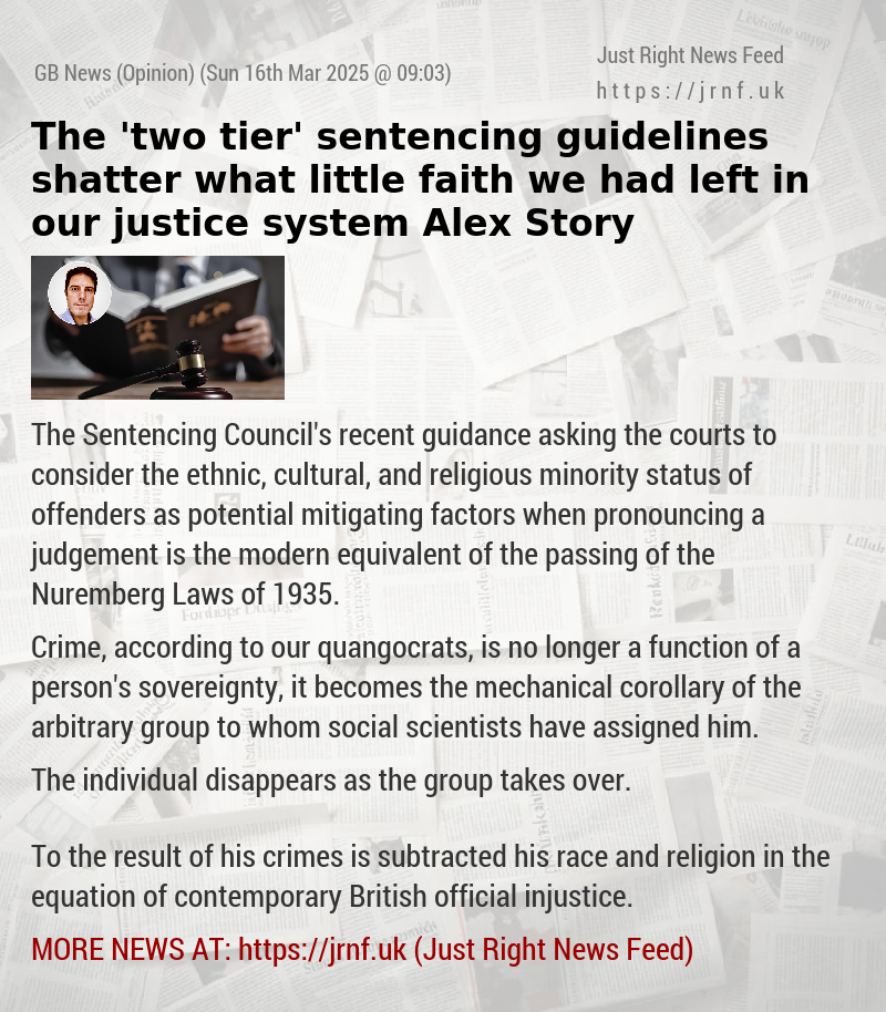 The ’two—tier’ sentencing guidelines shatter what little faith we had left in our justice system — Alex Story