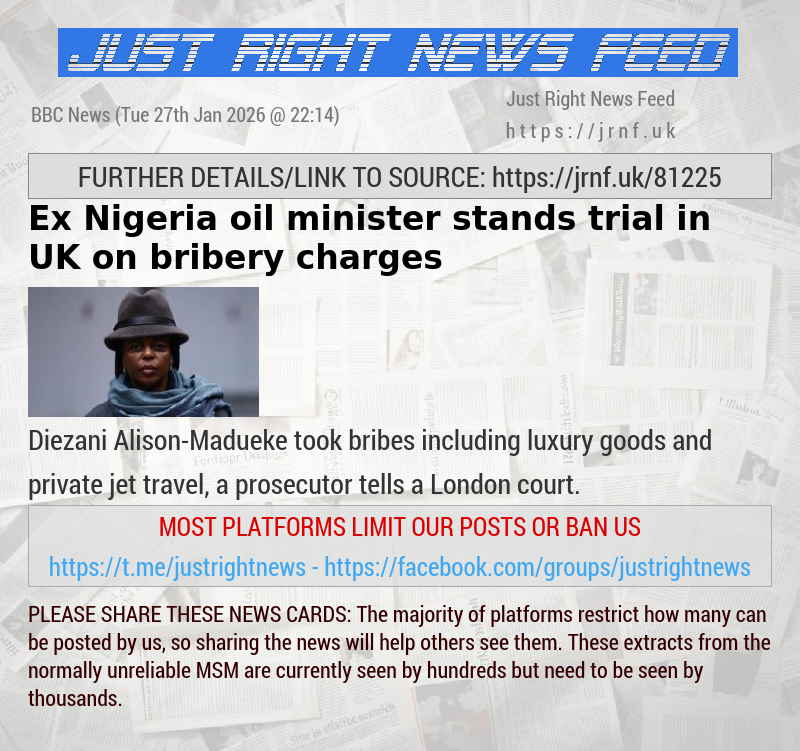Ex—Nigeria oil minister stands trial in UK on bribery charges