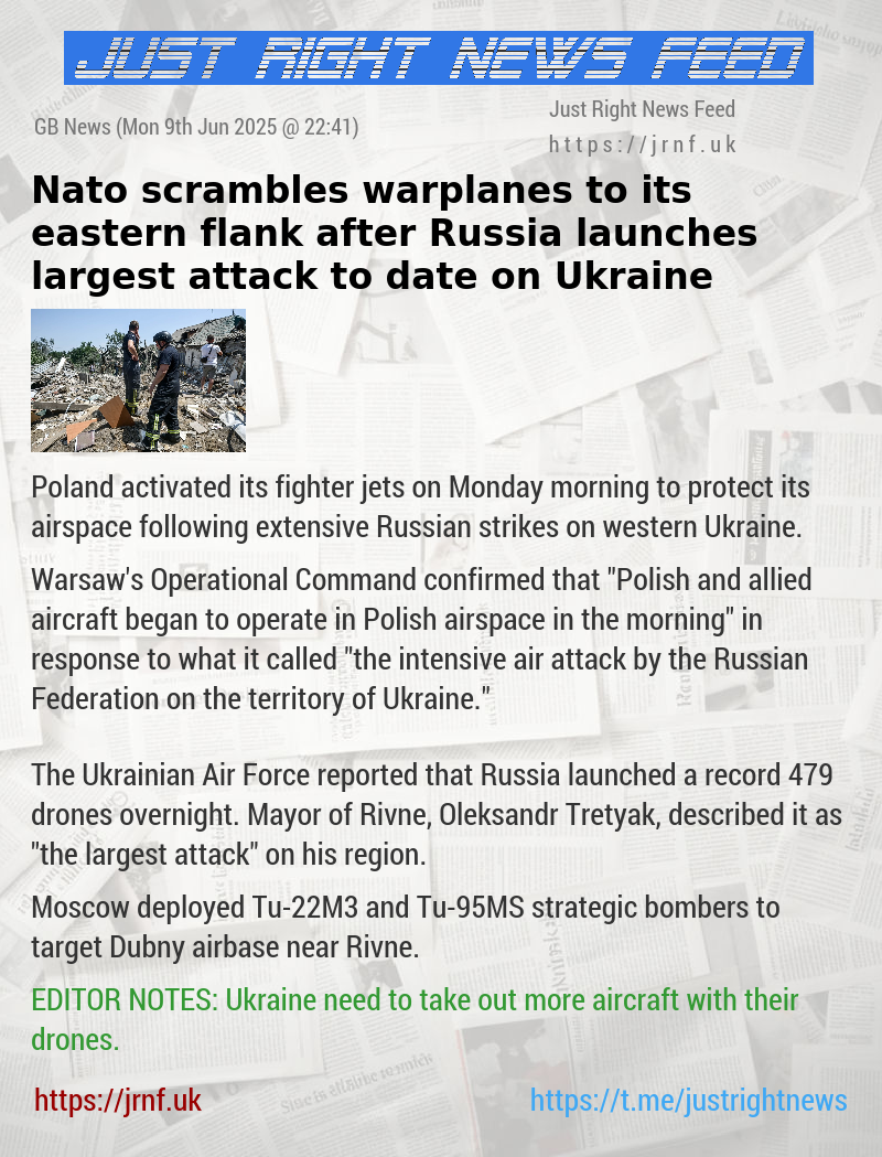 Nato scrambles warplanes to its eastern flank after Russia launches largest attack to date on Ukraine