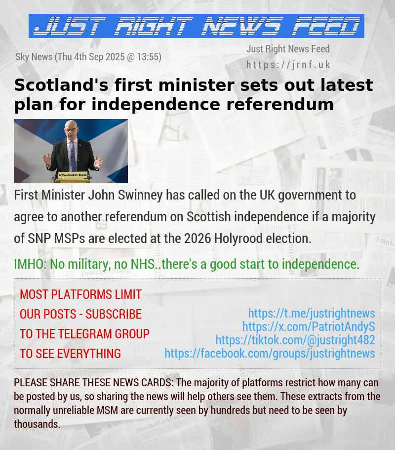 Scotland’s first minister sets out latest plan for independence referendum