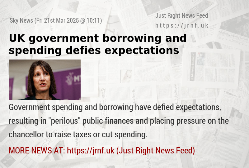 UK government borrowing and spending defies expectations