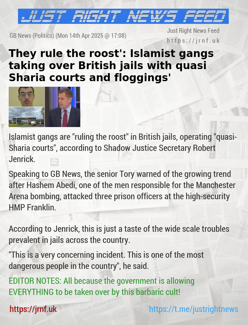 ‘They rule the roost’: Islamist gangs taking over British jails with ‘quasi—Sharia courts and floggings’