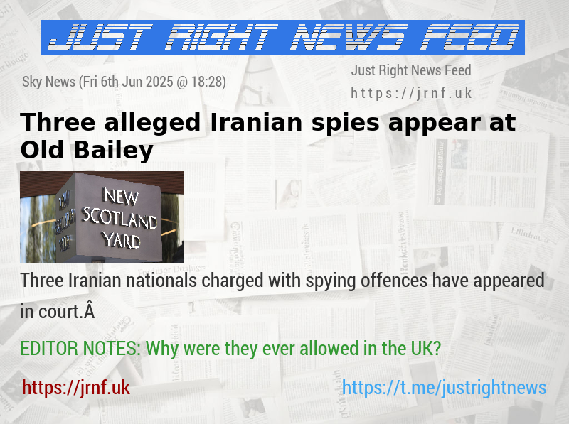 Three alleged Iranian spies appear at Old Bailey