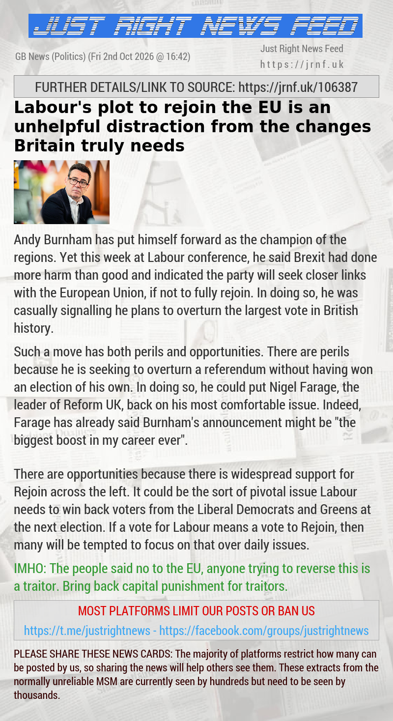 Labour’s plot to rejoin the EU is an unhelpful distraction from the changes Britain truly needs
