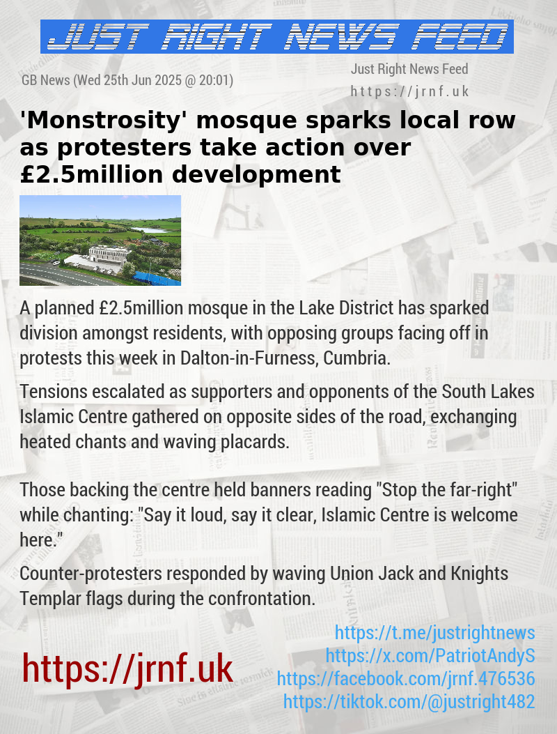 ’Monstrosity’ mosque sparks local row as protesters take action over £2.5million development