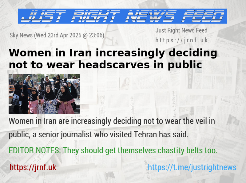 Women in Iran increasingly deciding not to wear headscarves in public