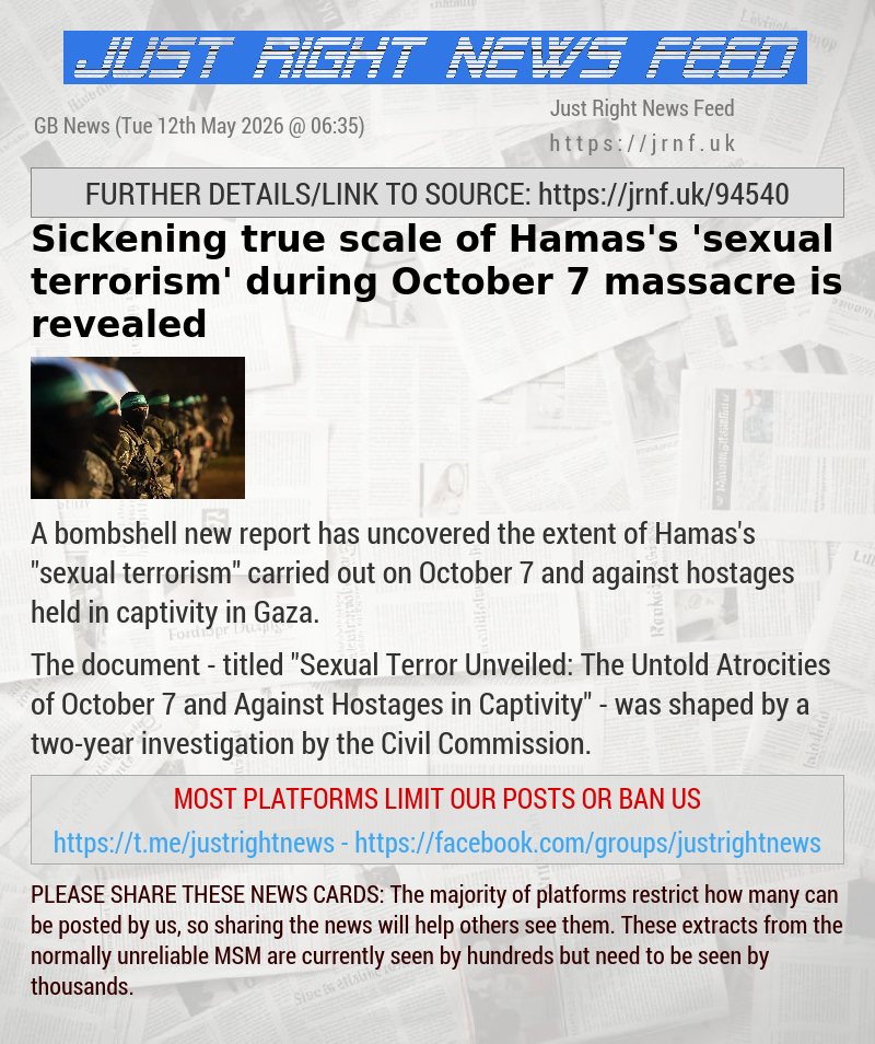 Sickening true scale of Hamas’s ’sexual terrorism’ during October 7 massacre is revealed