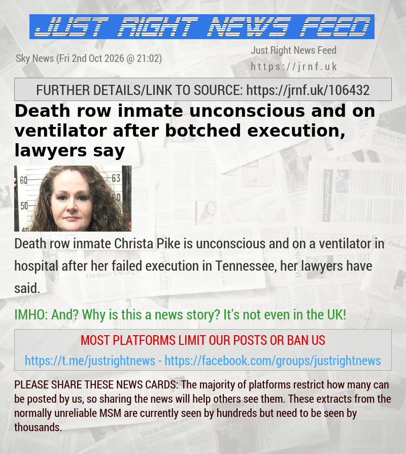 Death row inmate unconscious and on ventilator after botched execution, lawyers say