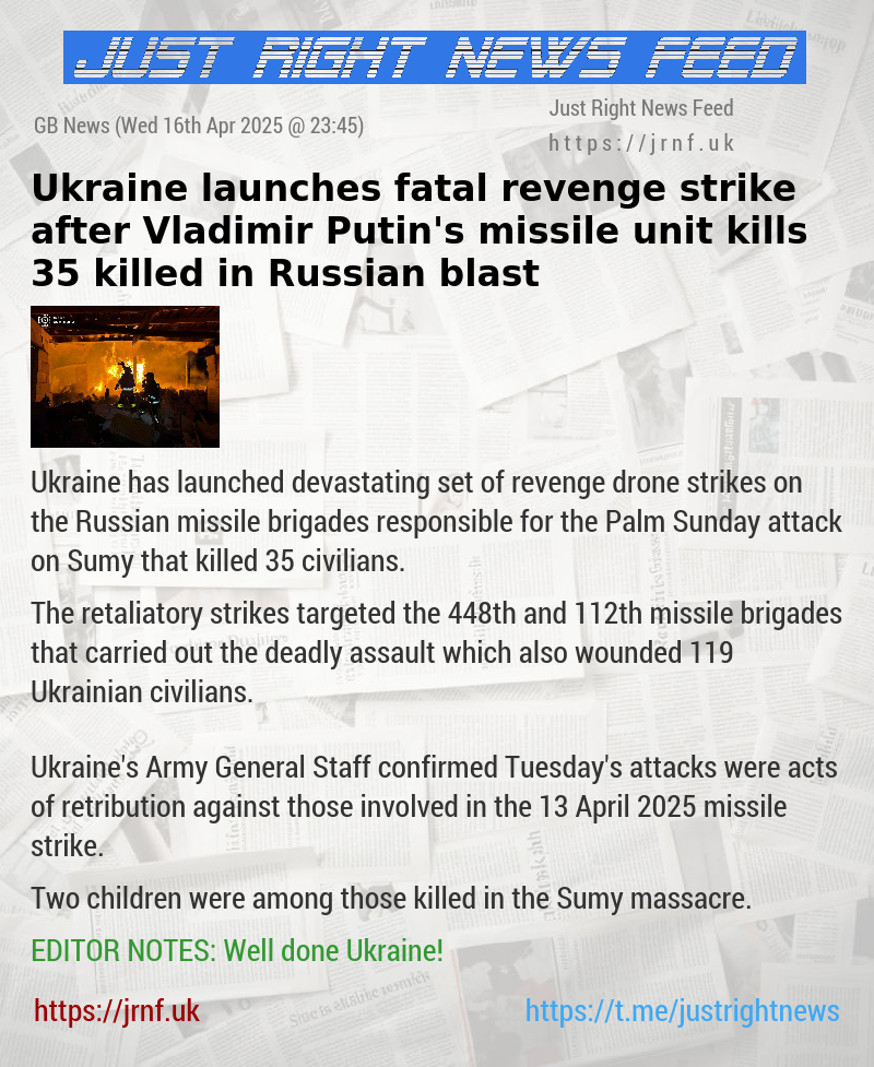 Ukraine launches fatal revenge strike after Vladimir Putin’s missile unit kills 35 killed in Russian blast