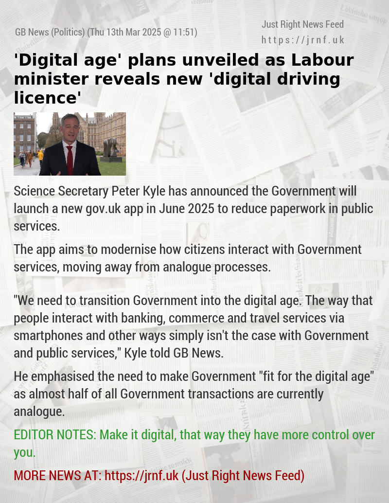 ’Digital age’ plans unveiled as Labour minister reveals new ’digital driving licence’