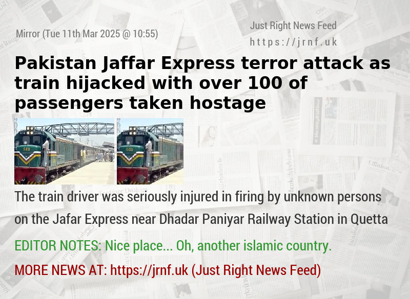 Pakistan Jaffar Express terror attack as train hijacked with over 100 of passengers taken hostage