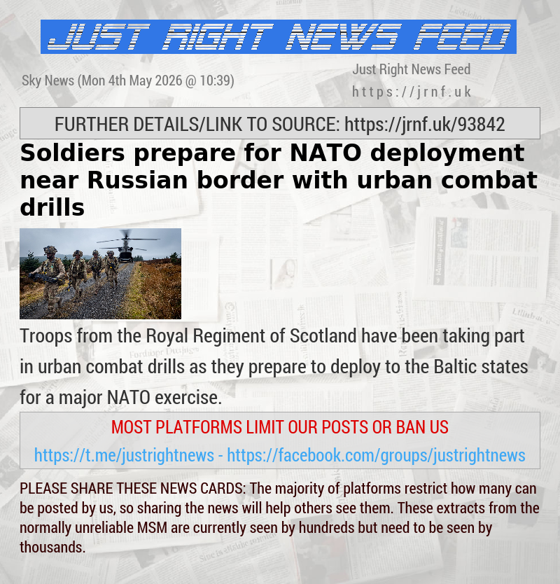 Soldiers prepare for NATO deployment near Russian border with urban combat drills