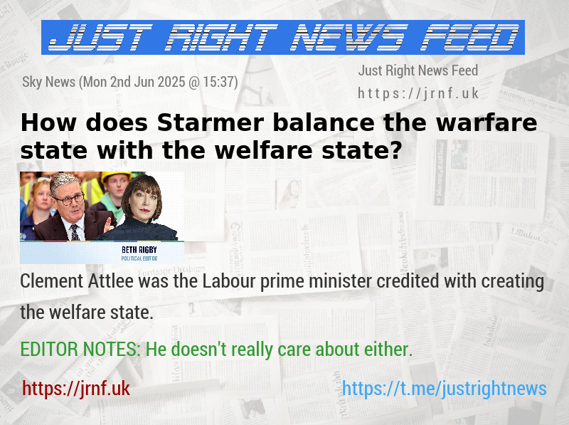 How does Starmer balance the warfare state with the welfare state?