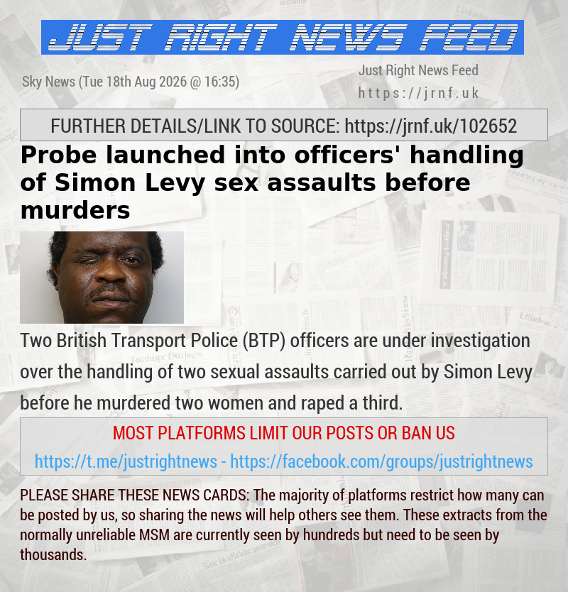 Probe launched into officers’ handling of Simon Levy sex assaults before murders