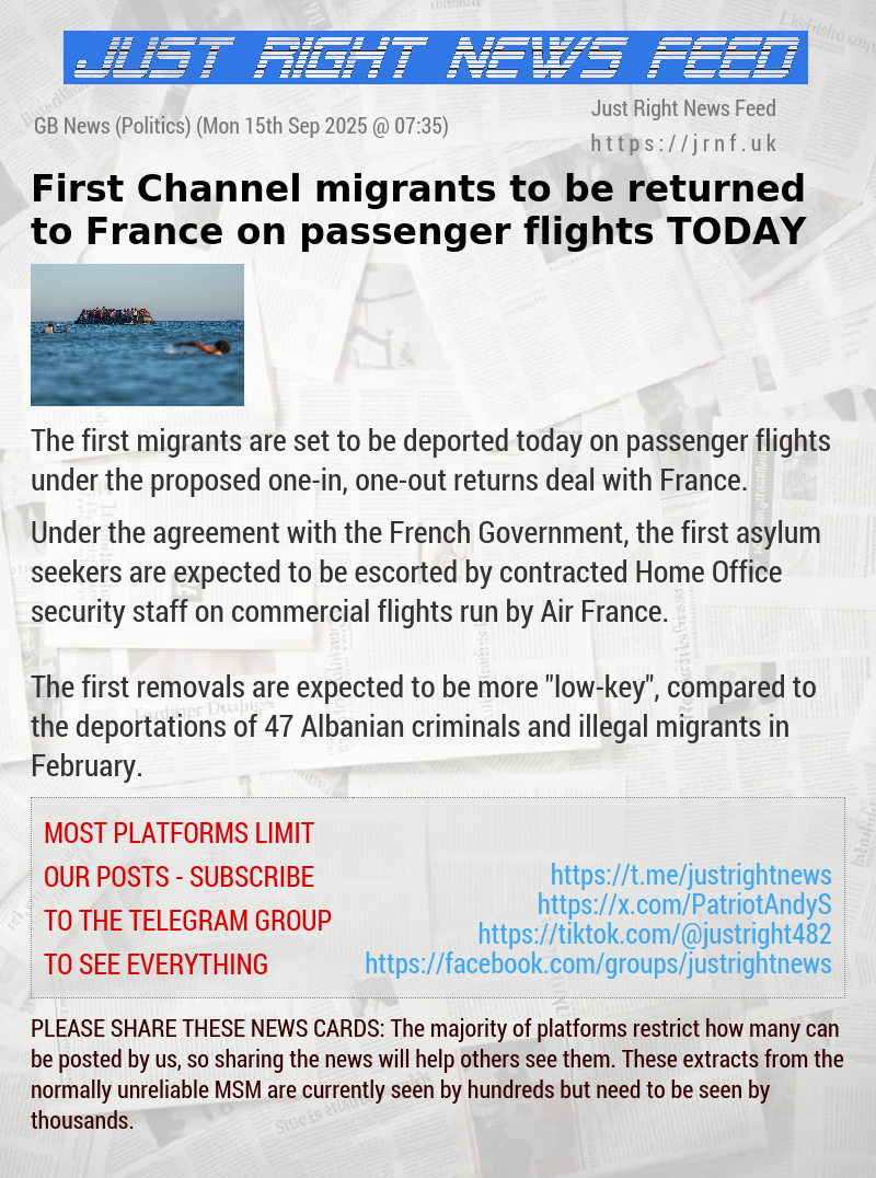 First Channel migrants to be returned to France on passenger flights TODAY
