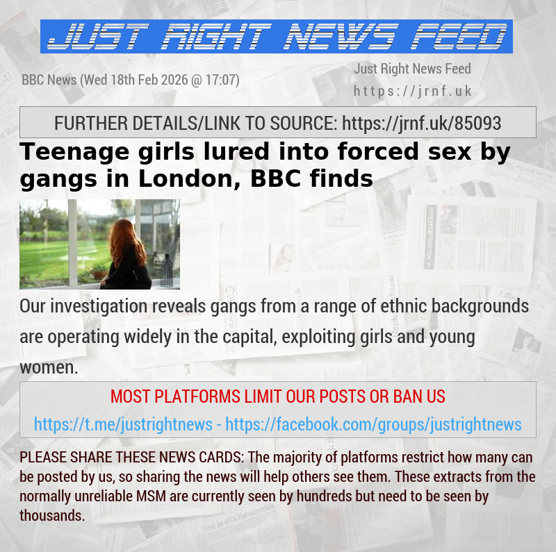 Teenage girls lured into forced sex by gangs in London, BBC finds