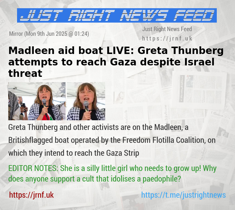 Madleen aid boat LIVE: Greta Thunberg attempts to reach Gaza despite Israel threat