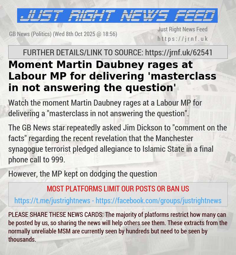 Moment Martin Daubney rages at Labour MP for delivering ’masterclass in not answering the question’