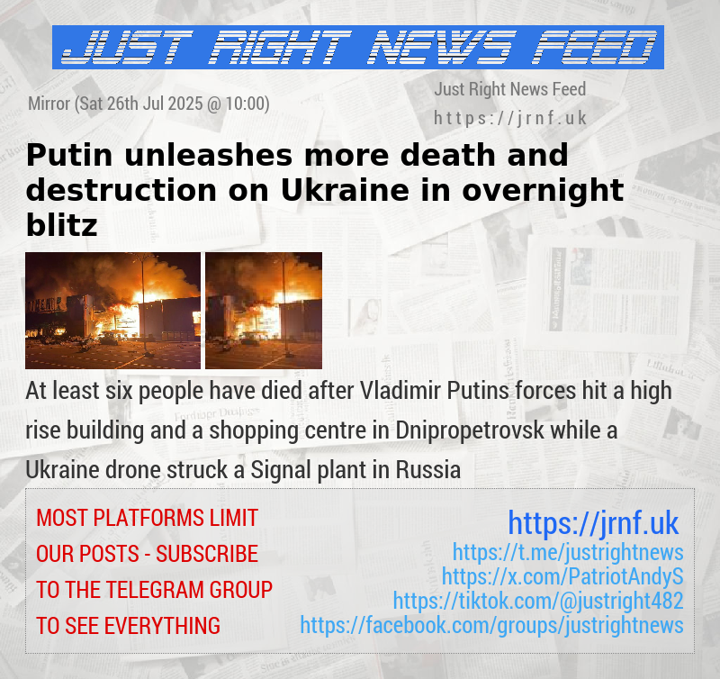 Putin unleashes more death and destruction on Ukraine in overnight blitz