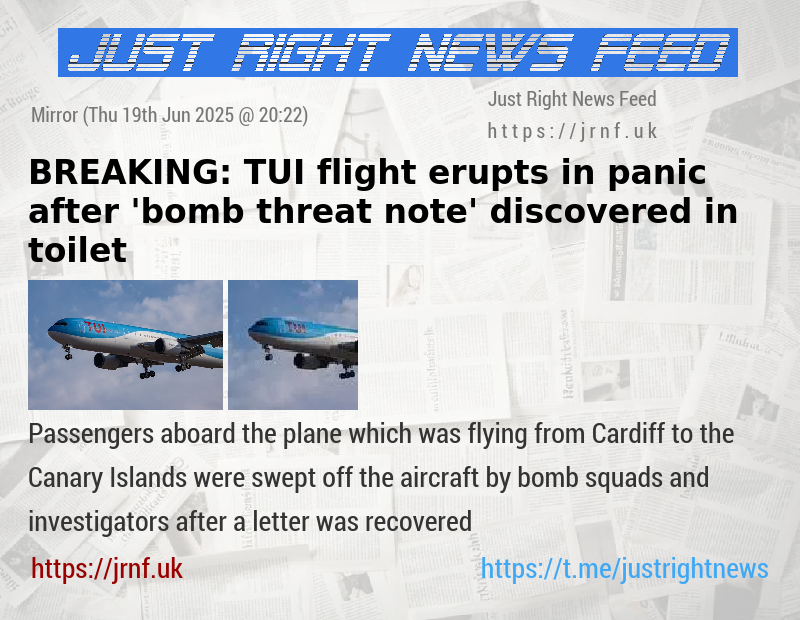 BREAKING: TUI flight erupts in panic after ’bomb threat note’ discovered in toilet