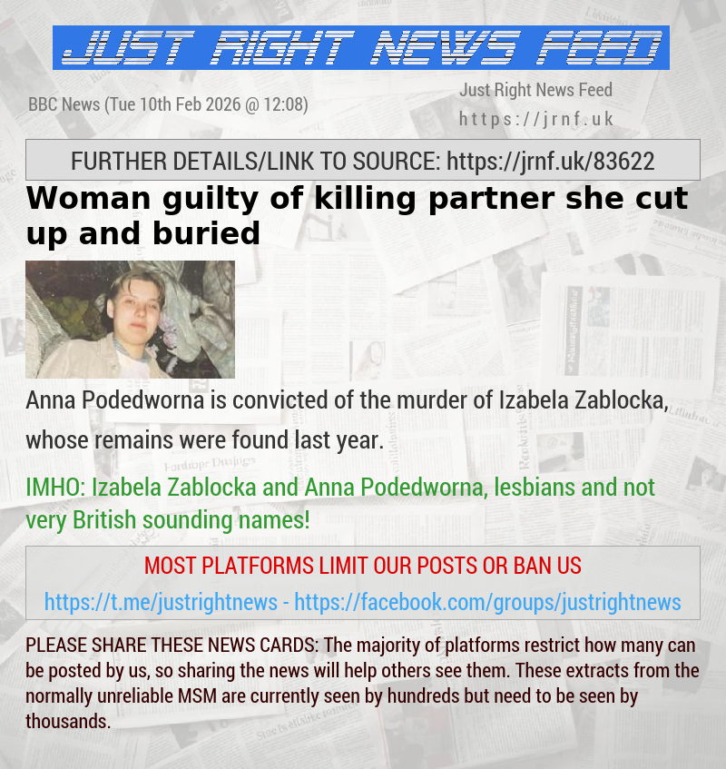 Woman guilty of killing partner she cut up and buried