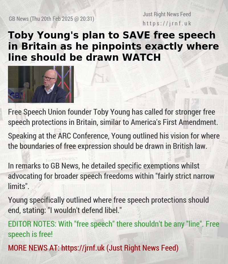 Toby Young’s plan to SAVE free speech in Britain as he pinpoints exactly where line should be drawn — WATCH