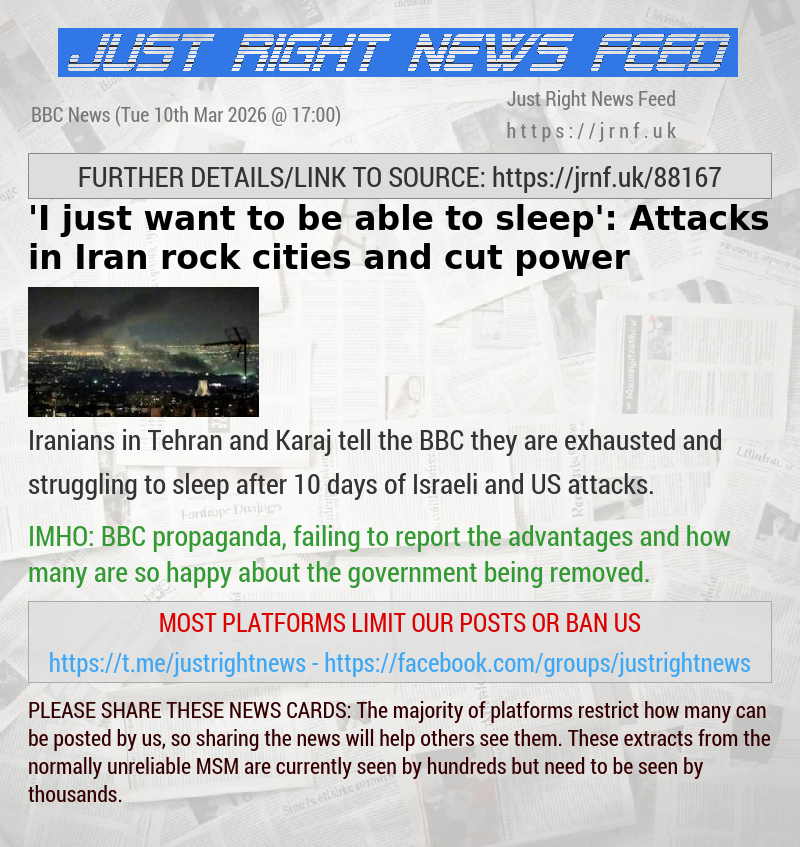 ’I just want to be able to sleep’: Attacks in Iran rock cities and cut power