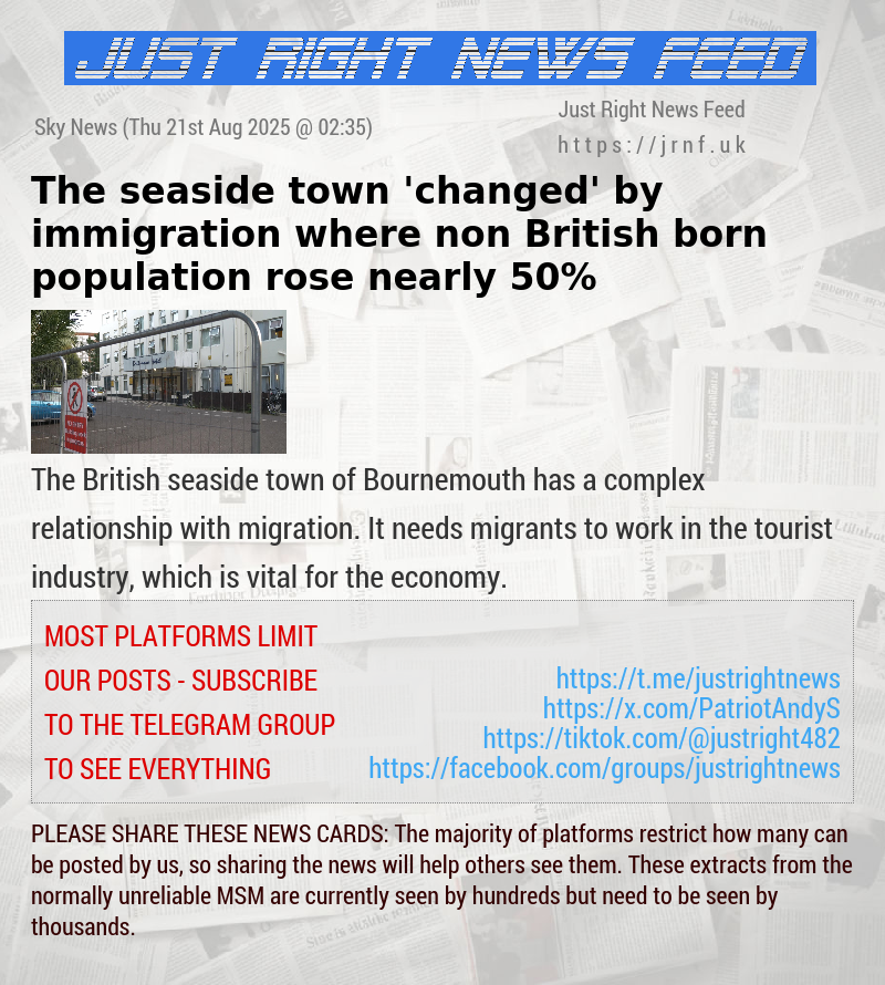 The seaside town ’changed’ by immigration — where non—British—born population rose nearly 50%