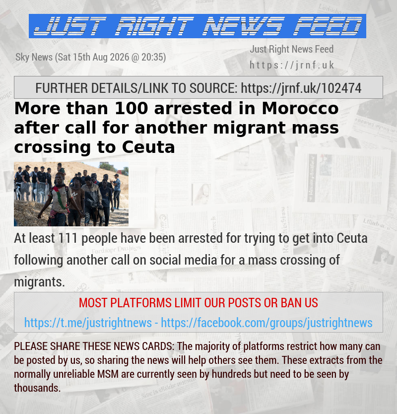 More than 100 arrested in Morocco after call for another migrant mass crossing to Ceuta