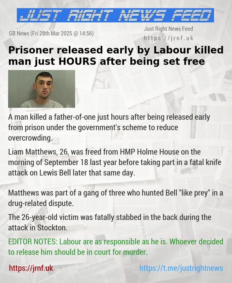 Prisoner released early by Labour killed man just HOURS after being set free