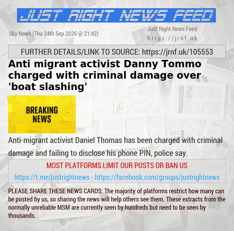 Anti—migrant activist Danny Tommo charged with criminal damage over ’boat slashing’