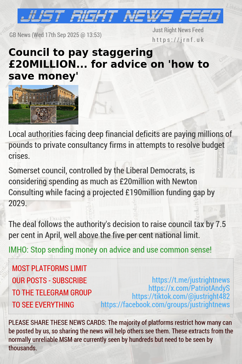 Council to pay staggering £20MILLION... for advice on ’how to save money’